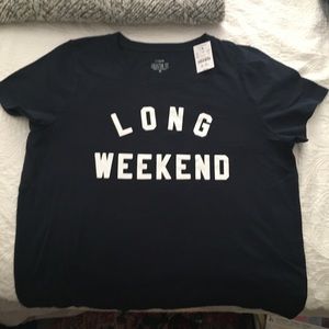 J Crew Ling Weekend Collector T - Navy NWT